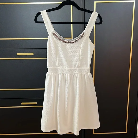 sachin and babi light blue dress Little White Dresses (LWD): Short & Mini White Dresses main image 1
